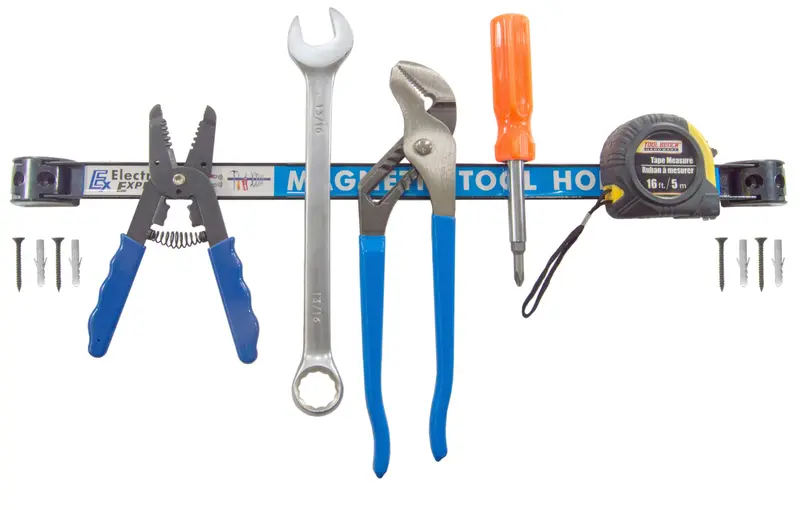 Single 18-Inch Magnetic Tool Organizer Rack – Mounting Screws Included