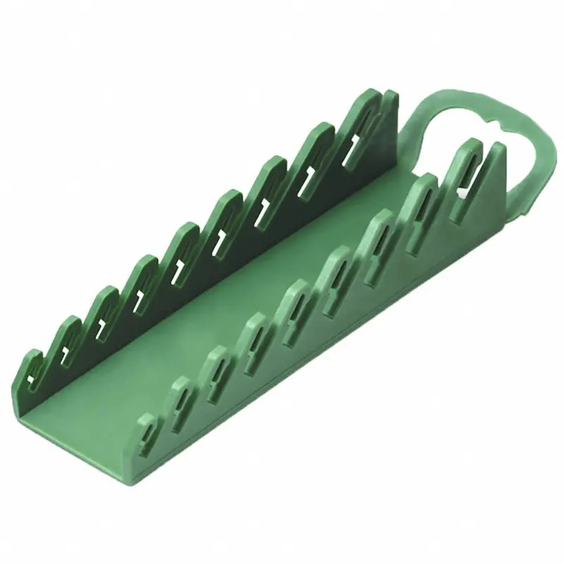 SK Tools Green Wrench Rack: 9-Slot Compact Tool Storage System (Model 1071)