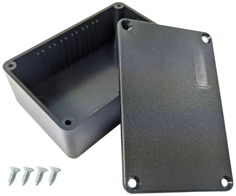 Small-Scale Black ABS Electronics Enclosure with Lid and Four Screws (2.9″ × 1.9″ × 1.1″)