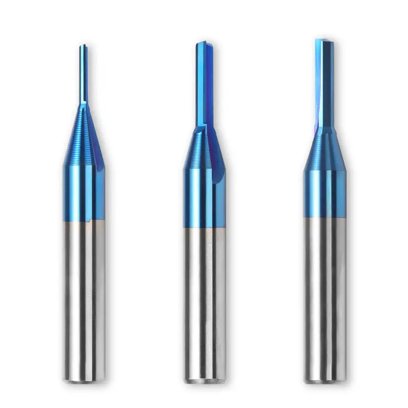 SR03A Discontinued Straight Plunge Trimming Cutter Set – 1/4″ Shank, Double-Flute, 3-Piece