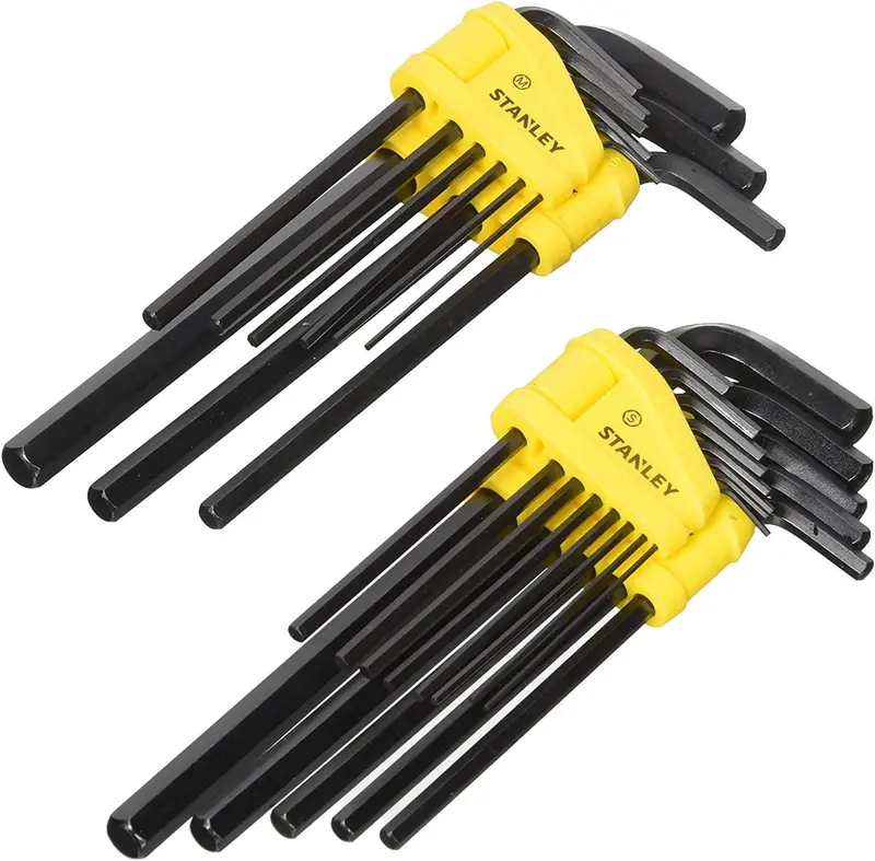 Stanley 22-Piece Long-Arm Hex Key Set – Dual SAE & Metric Sizes (Model 85-753)