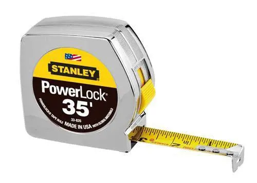 Stanley 35-Foot Power-Lock Tape Measure with Durable Housing