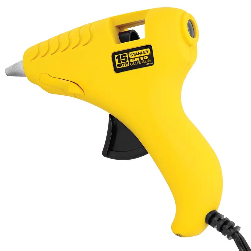 Stanley GR10 Mini Hot Melt Glue Gun – Compact 15W Corded Applicator for Precision Craft Projects