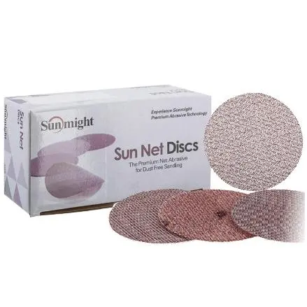 Sunmight 3-Inch Vacuum-Grip Sanding Discs Featuring Sun Net Design