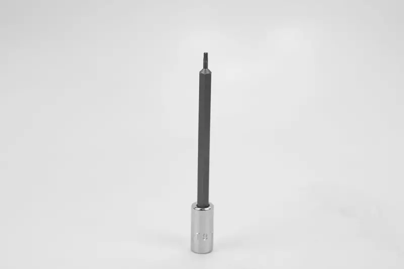 T8 Long Torx Bit Socket – 1/4″ Drive, Chrome Finish
