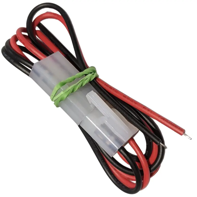 Tamiya Connector Cables – Male/Female Pair with Color-Coded Red/Black 22 AWG Leads