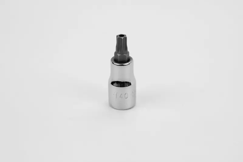 Tamper-Proof Torx Bit Socket, T40, Chrome Finish, 3/8″ Drive
