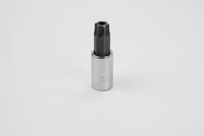 Tamper-Proof Torx Bit Socket, T55, Chrome Finish, 3/8″ Drive