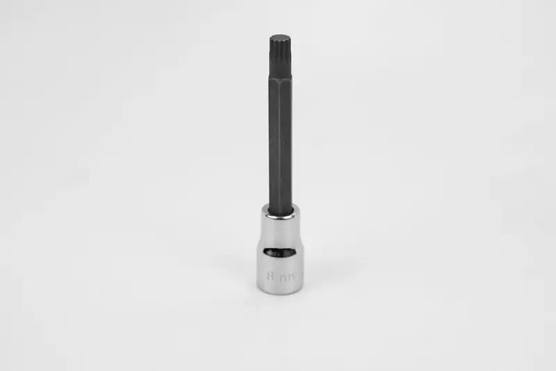 Triple Square (XZN) Bit Socket, 8mm, Chrome Plated, 3/8″ Drive