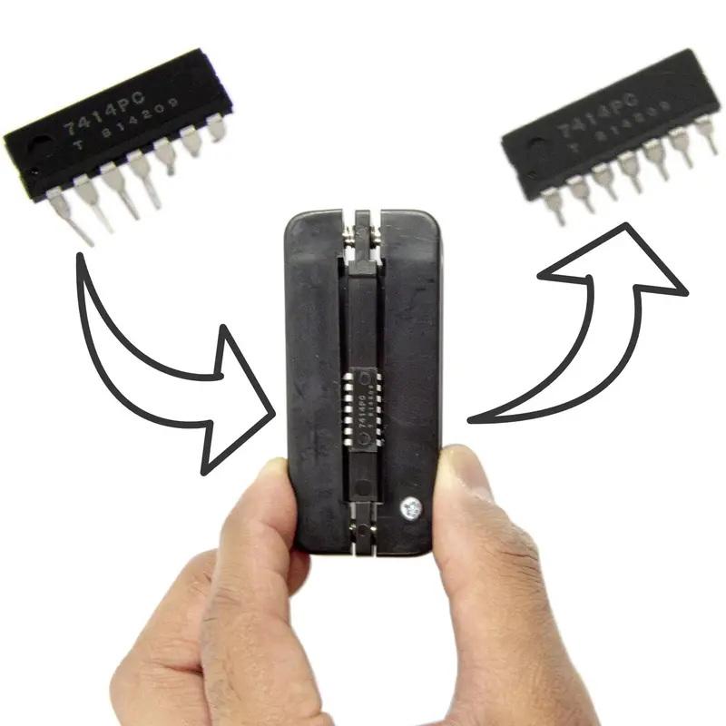 Universal IC Pin Straightener Tool – Supports 8 to 48-Pin Integrated Circuits