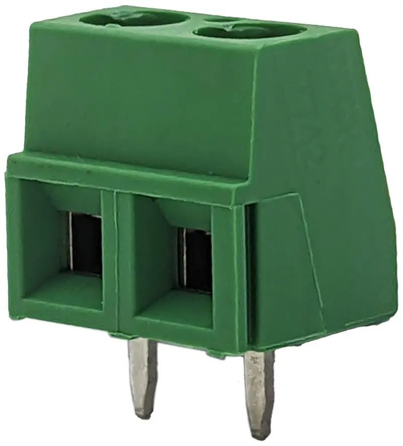 Vertical Side-Entry Screw Terminal Block – 2-Way Wire-to-Board Connection