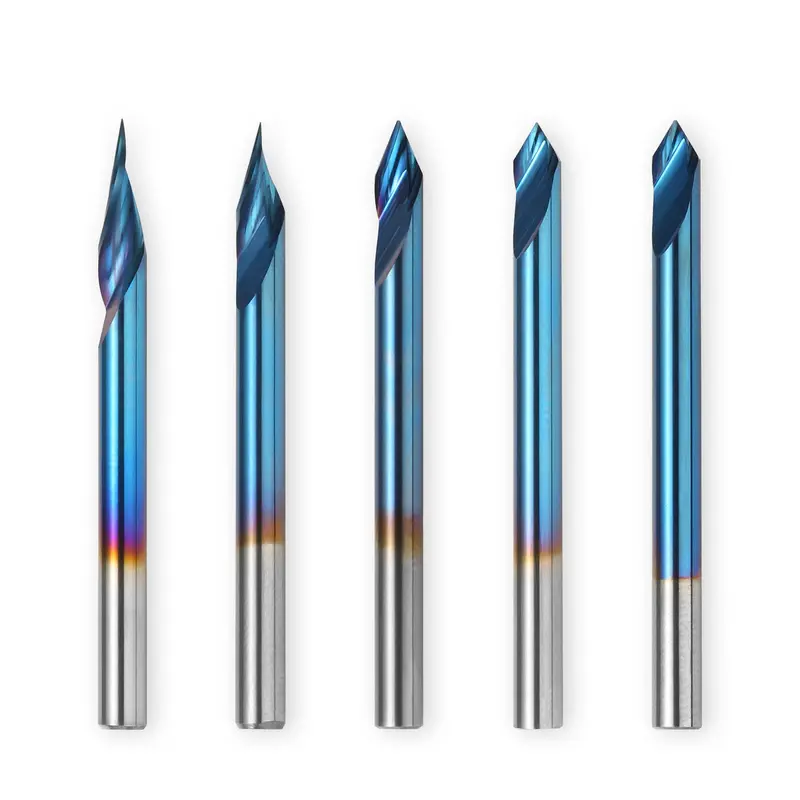 VG05B V-Groove CNC Router Bits – 1/8″ Shank, Four Angle Options (20°/30°/45°/60°), 5-Piece Pack