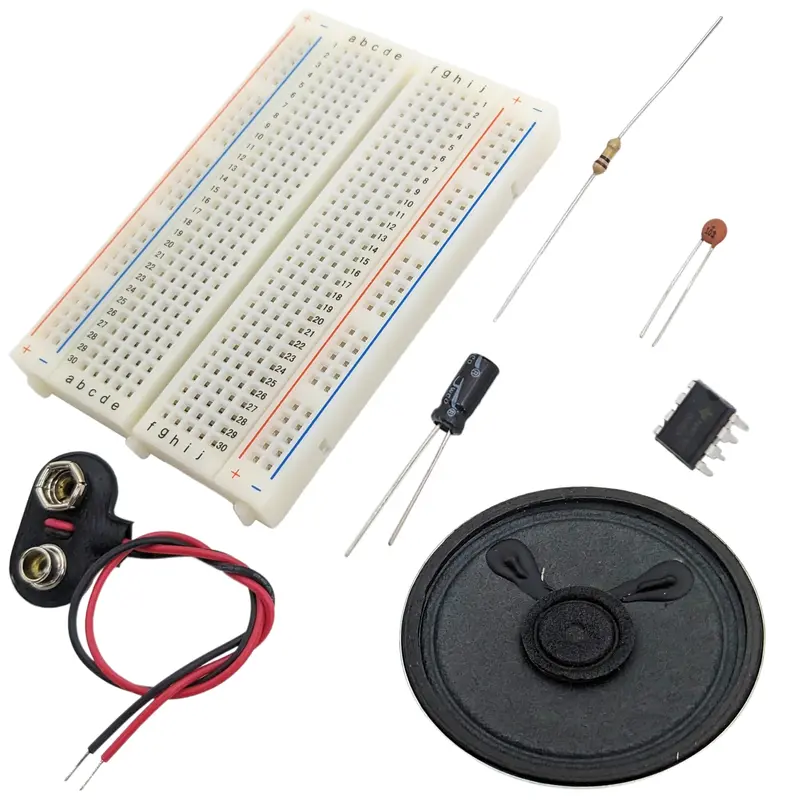 Water Detection Circuit Kit — Educational Build with Illustrated Schematic and No-Solder Design