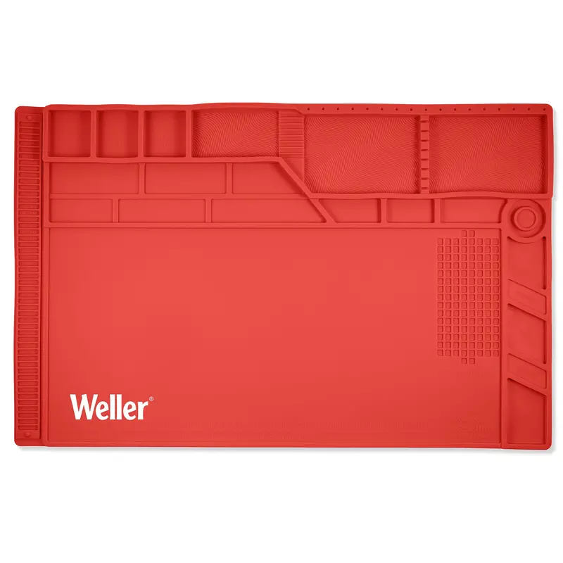 Weller WLACCWSM1-02 Silicone Soldering Mat – Large Heat-Resistant Work Surface (21.5″ x 13.75″), RoHS Certified