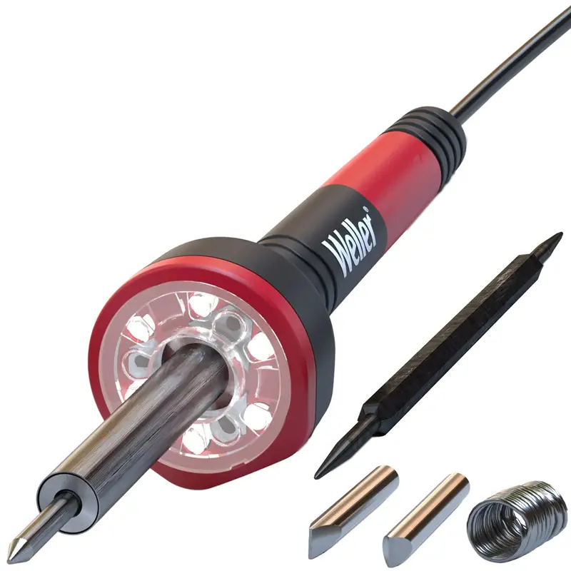 Weller WLIRK3012A Soldering Kit – 30W Iron with Three Interchangeable Tips, Lead-Free Solder & Solder Aid Tool