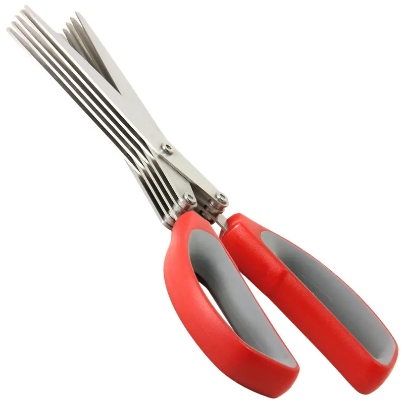 Westcott 8-Inch All-Purpose Shredder Scissors — Ergonomic Red Handle (Model 15471)
