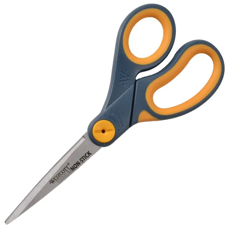 Westcott 8-Inch Titanium-Bonded Scissors – Non-Stick Blades with Glide Adjustment (Model 14849)