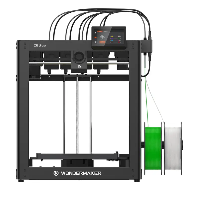 WonderMaker ZR Ultra 3D Printer – Open-Source Quad-Toolhead System for Multi-Material, Multi-Color Printing (300 x 300 x 300 mm Build Volume)
