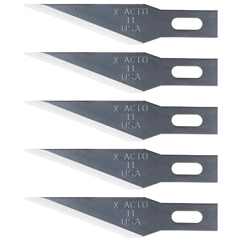 X-Acto X211 #11 Fine-Point Blades – 5-Pack for Precision Detailing and Hobby Use
