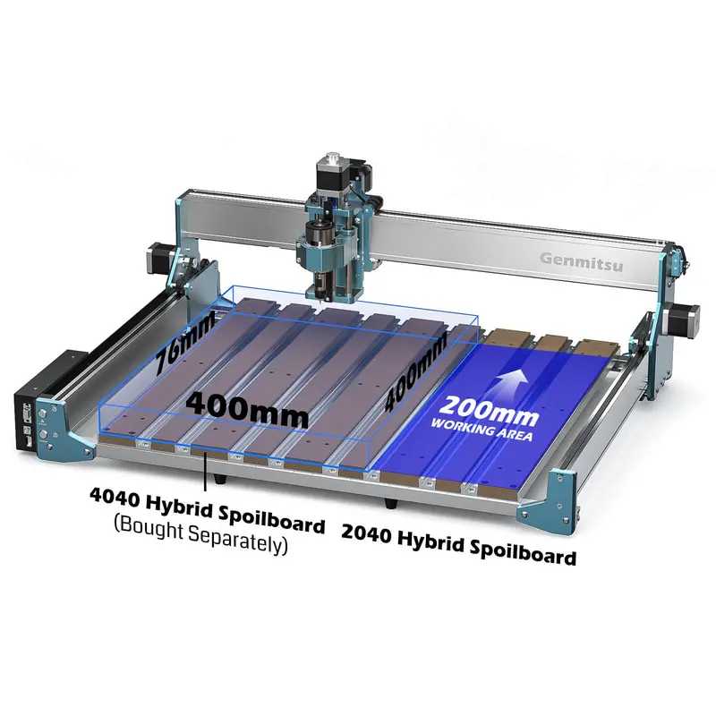 X-Axis Extension Kit for 4040 RENO CNC – Extends Working Area to 600mm, Supports 6040/6080 Upgrades