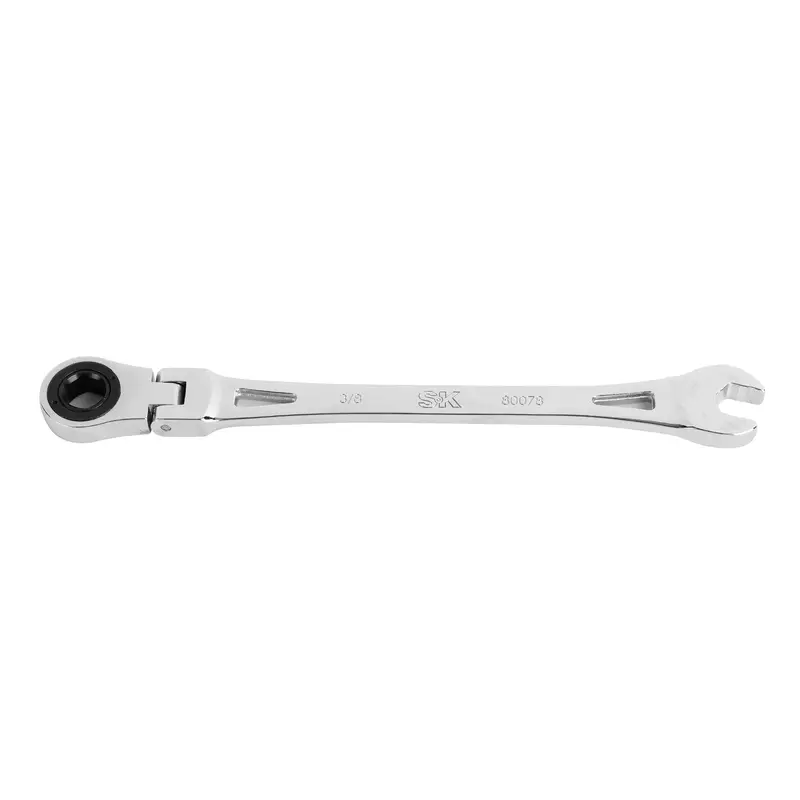 X-Frame® Flex-Head Ratcheting Combination Wrench – 3/8″ SAE, 6-Point Chrome Finish