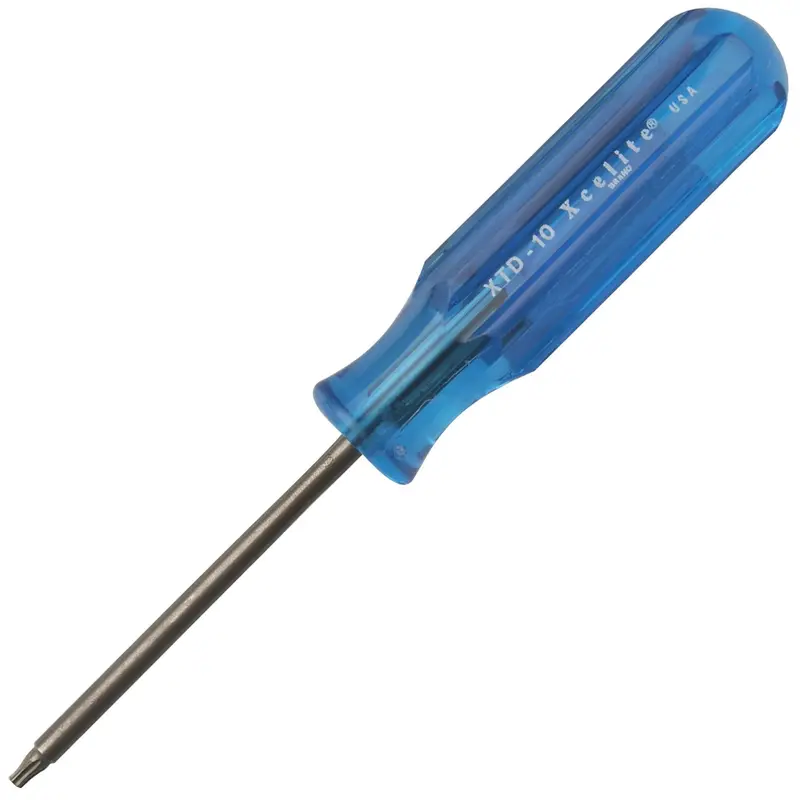 Xcelite T10 Torx Screwdriver – 6¼” Handle with 3″ Blade, Precision Tip for Small Fasteners (XTD10)