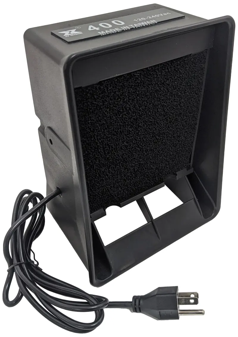 XYTRONIC Model 400 Tabletop Solder Fume Extractor — ESD-Safe, RoHS-Compliant with Activated Carbon Filter