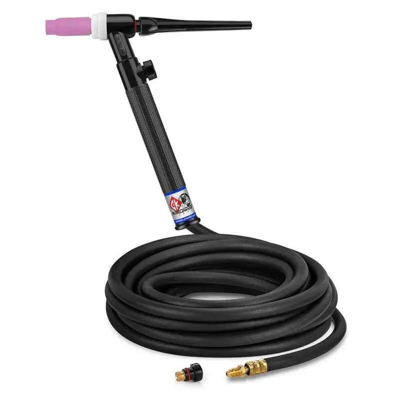 Ck Worldwide Ck1525Vh-Rg 150A Rigid-Head Gas-Cooled Tig Torch With Flow Control Valve – 25 Ft Cables 1