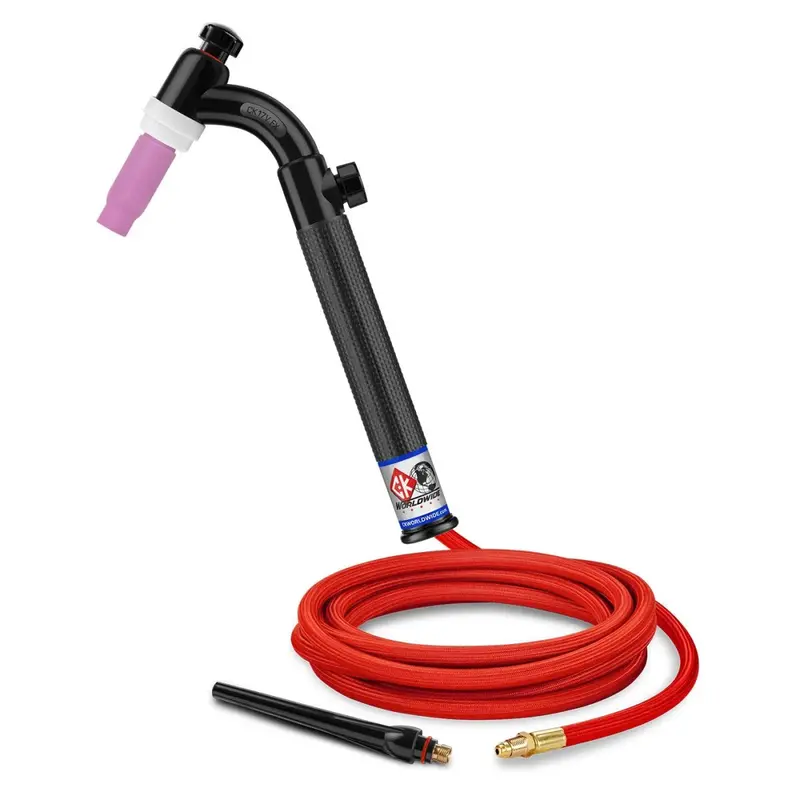 Ck Worldwide Ck17V-12-Rsf Fx Gas-Cooled 150A Flex Head Tig Torch With Flow Valve – 12.5 Ft Superflex Cables 1